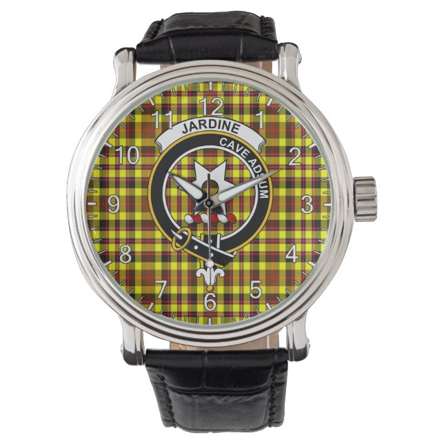 Montre Clan classique intemporel Jardine Jaune Tartan Bad (devant)