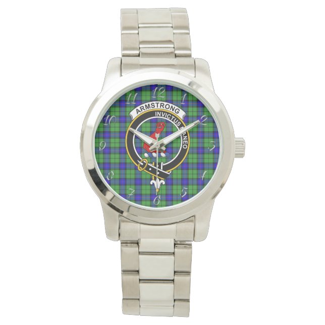 Montre Clan classique sans temps Armstrong Tartan Plaid C (devant)