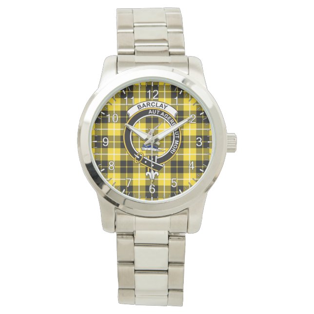 Montre Clan classique sans temps Barclay Tartan Badge Pla (devant)
