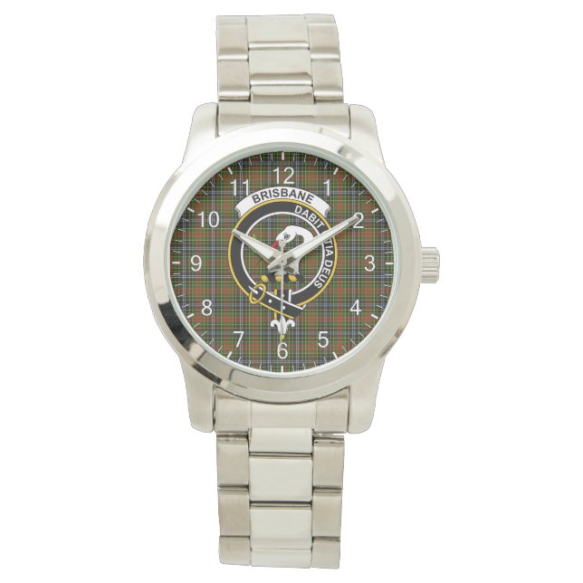 Montre Clan classique sans temps Brisbane Tartan Badge Pl (devant)