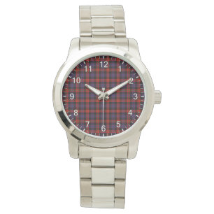 Montre Clan classique sans temps Broun Tartan Plaid Cadea
