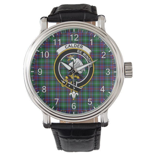 Montre Clan classique sans temps Calder Tartan Badge Plai (devant)