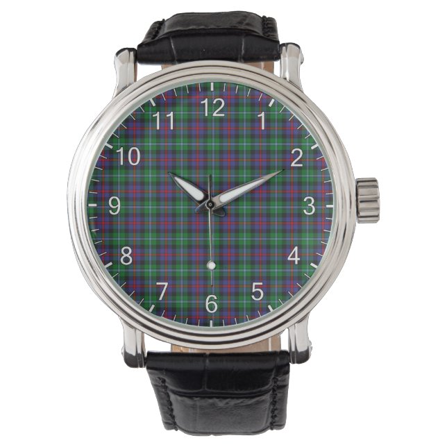 Montre Clan classique sans temps Calder Tartan Plaid Cade (devant)
