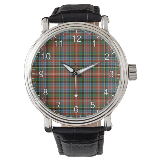 Montre Clan Classique Sans Temps Caledonia Tartan Plaid C (devant)