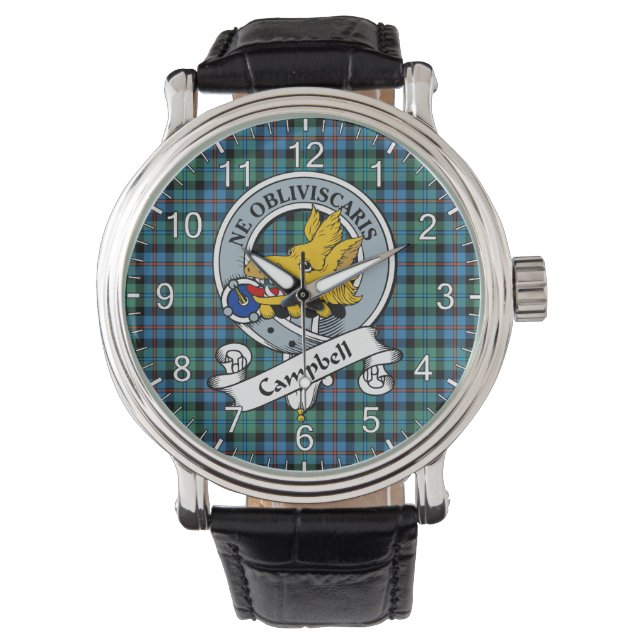 Montre Clan Classique Sans Temps Campbell De Cawdor Ancie (devant)