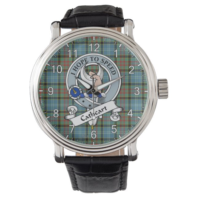 Montre Clan classique sans temps Cathcart Badge Tartan Wa (devant)