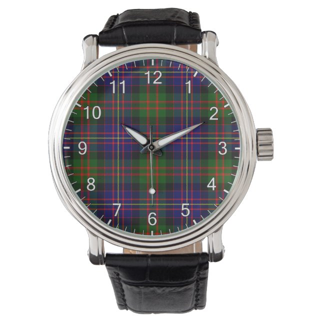 Montre Clan classique sans temps Chalmers Tartan Plaid Ca (devant)