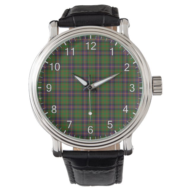 Montre Clan classique sans temps Cochrane Chasse Tartan P (devant)