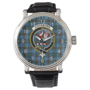 Montre Clan classique sans temps Cockburn Tartan Badge Pl