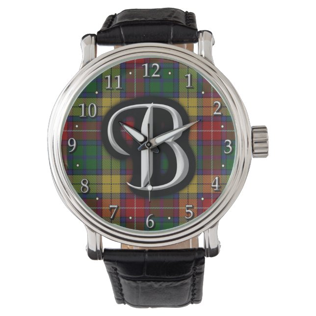 Montre Clan écossais Buchanan Monogram Tartan (devant)