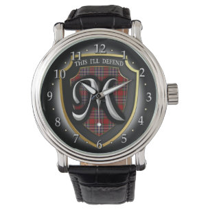 Montre Clan écossais MacFarlane McFarland Tartan Shield