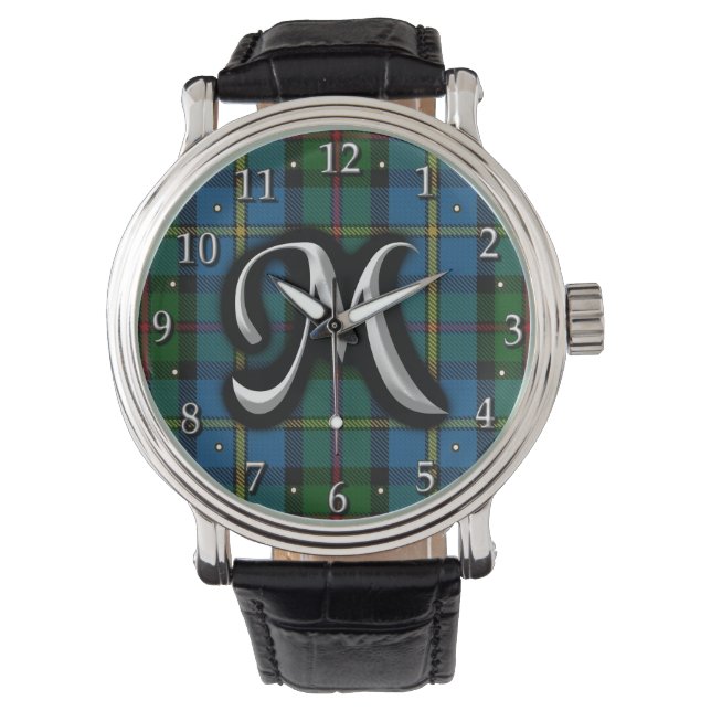 Montre Clan écossais MacLeod Monogram Tartan (devant)