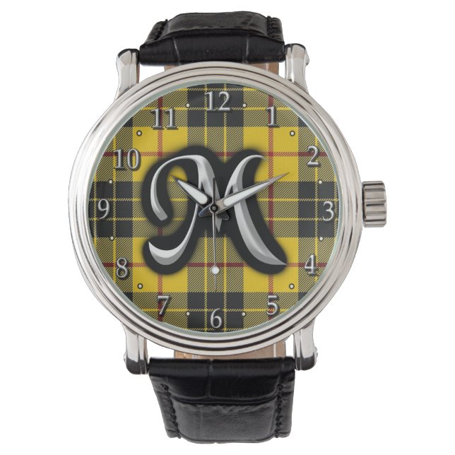 Montre Clan écossais MacLeod Monogram Tartan (devant)