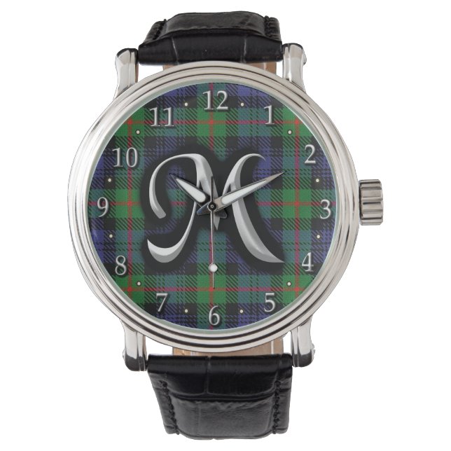 Montre Clan écossais Murray Monogram Tartan (devant)