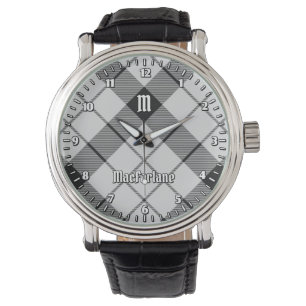 Montre Clan MacFarlane Tartan noir et blanc