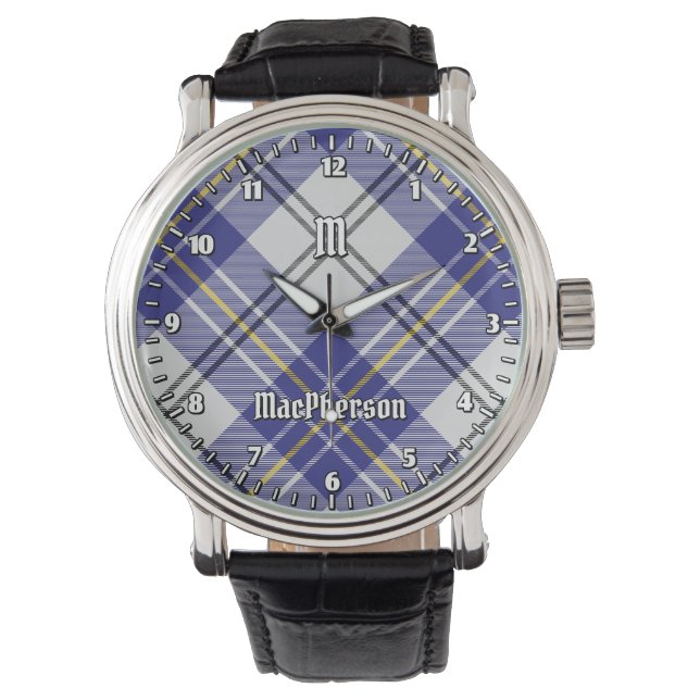 Montre Clan MacPherson robe bleue Tartan Watch (devant)