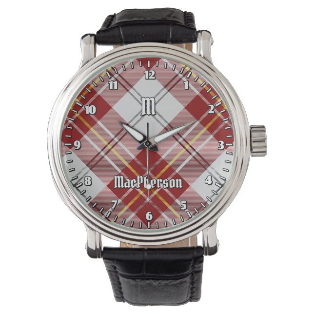 Montre Clan MacPherson robe rouge Tartan Watch (devant)