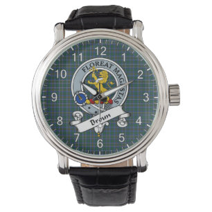 Montre Clan Sans Temps Classique Broun Insigne Moderne Ta