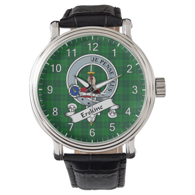 Montre Clan sans temps classique Erskine Chasse Badge Tar (devant)