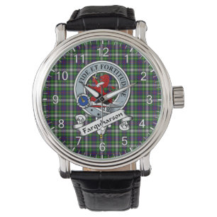 Montre Clan sans temps classique Farquharson Badge Tartan