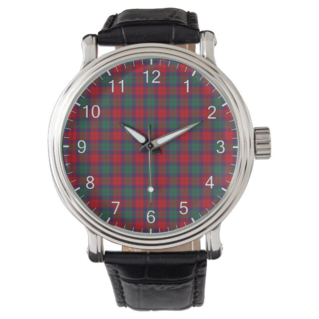 Montre Clan sans temps classique Fraser de Altyre Tartan  (devant)