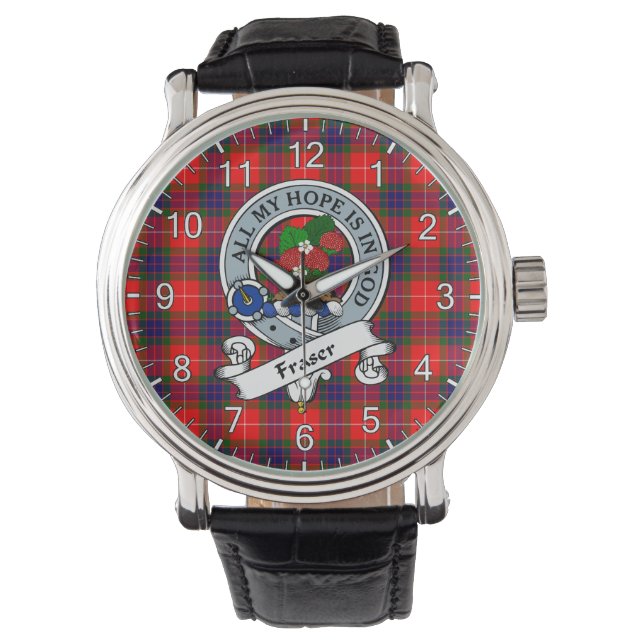 Montre Clan sans temps classique Fraser Insigne moderne T (devant)