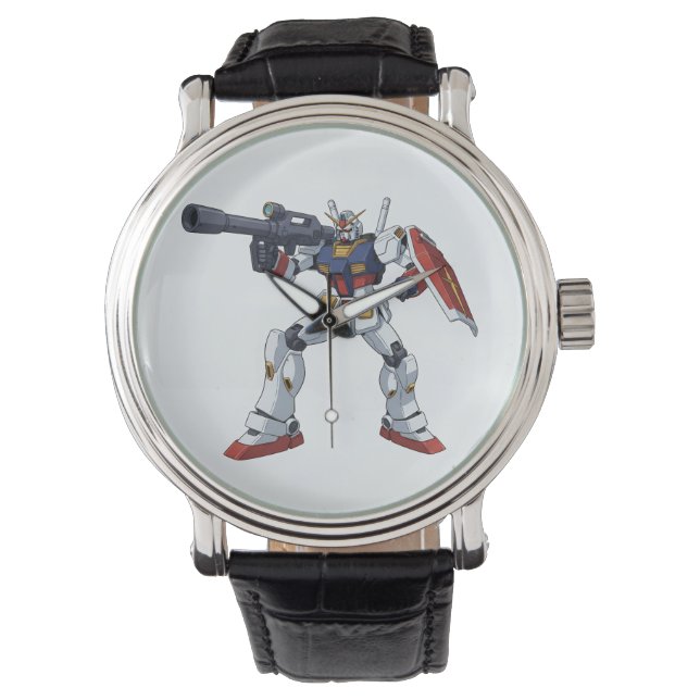 Montre Classic Retro RX-78-2 Gundam Mecha Anime Illustrat (devant)