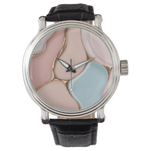 Montre classique dans un graphique abstrait élégan
