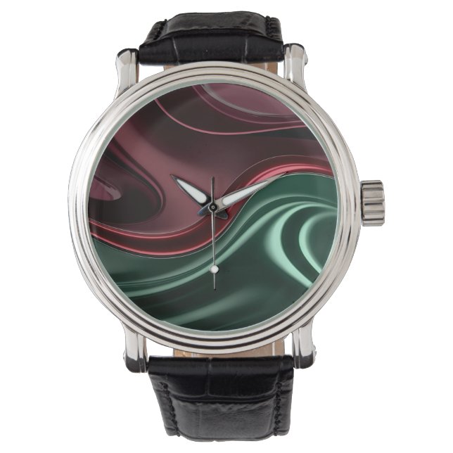 Montre classique dans un graphique abstrait élégan (devant)