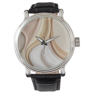 Montre classique en graphisme abstrait élégant