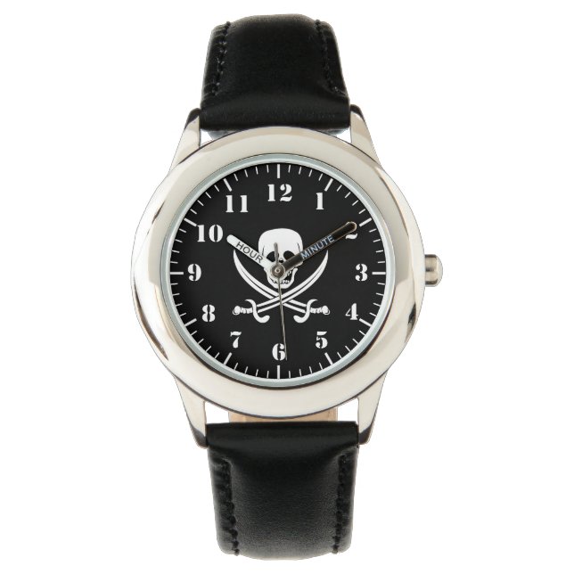 Montre Classique Enfant-Crâne de Pirate (devant)