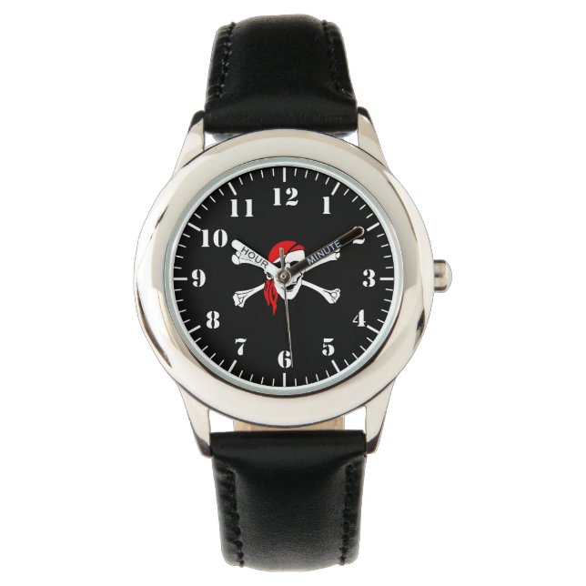Montre Classique Enfant-Crâne de Pirate (devant)