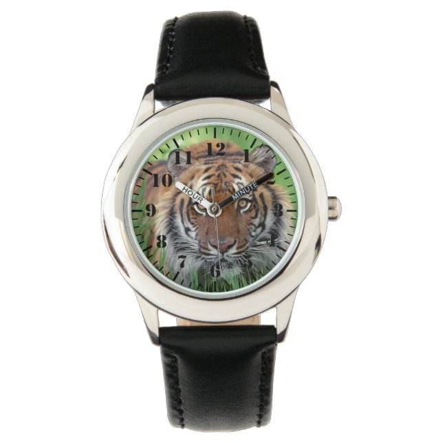 Montre Classique Enfants / Tigre de la Faune (devant)