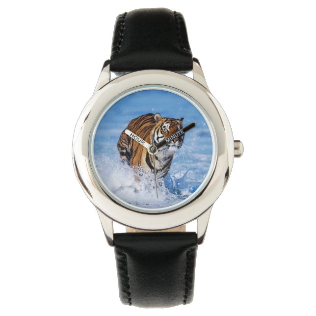 Montre Classique Enfants/Tigre de la Faune (devant)