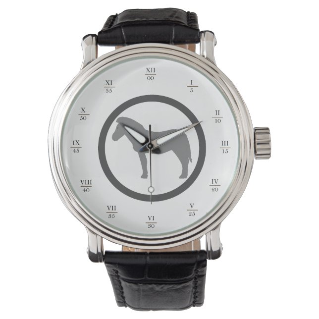 Montre classique GEEKLEY noire logo gris (devant)