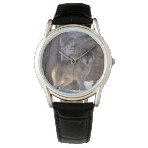 Montre Classique Hommes/Loup de la Faune