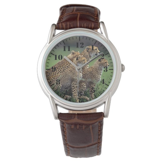 Montre classique pour hommes / Guépard faune (devant)