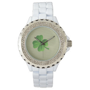 Montre Classique tendance irlandais Lucky Shamrock