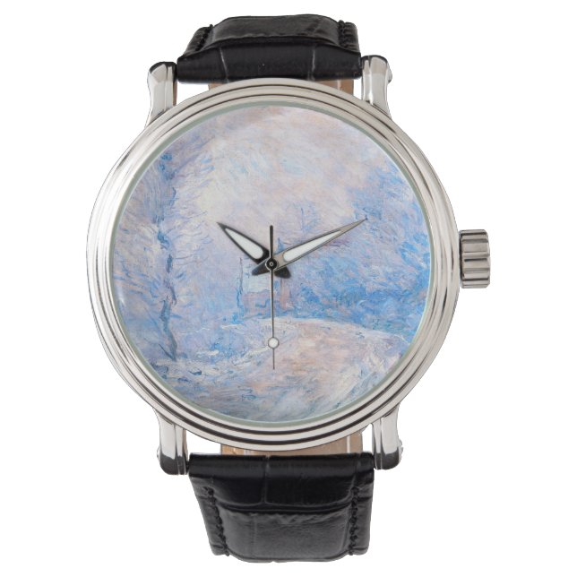 Montre Claude Monet : L'entrée de Giverny sous la neige (devant)