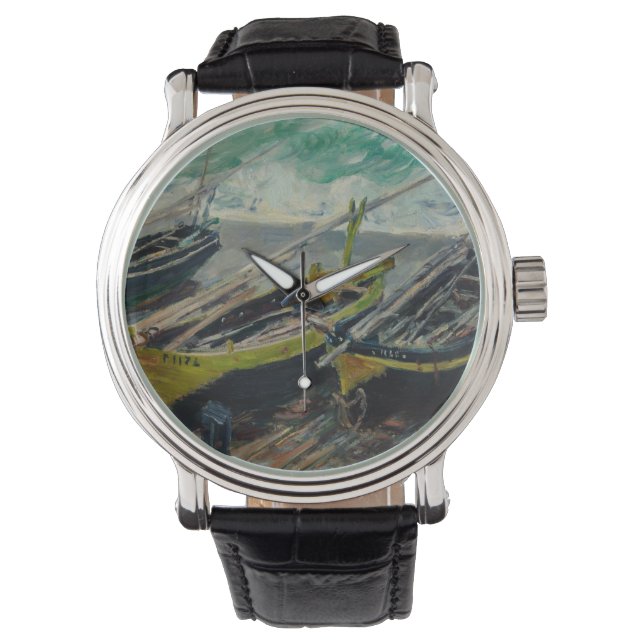 Montre Claude Monet Sky Clouds Bateaux Bateaux Bateaux Me (devant)