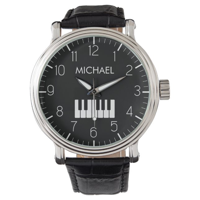 Montre Clavier de piano Musicien personnalisé (devant)