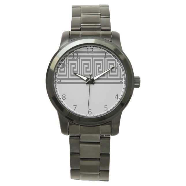 Montre Clavier noir et gris grec (devant)