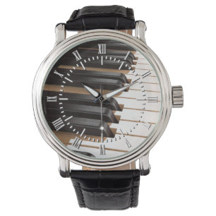 Montre Clés en bois 2 de piano