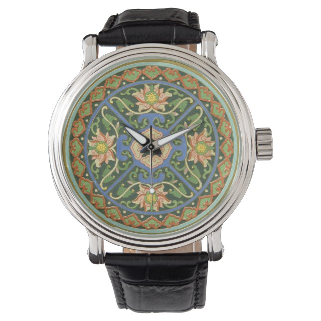 Montre Cloisonne Chine Patter Asiatique Oriental (devant)