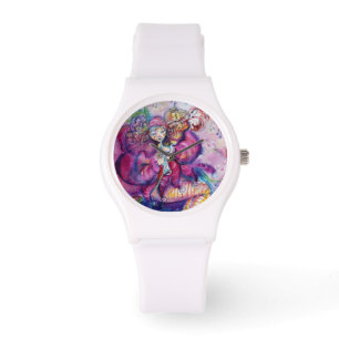 MONTRE CLOWN ROSE MUSICAL