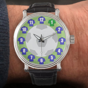 Montre Club Sportif Jouant en Maillots Bleus