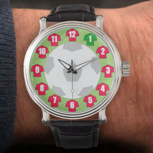 Montre Club Sportif Jouant en Maillots Rouges
