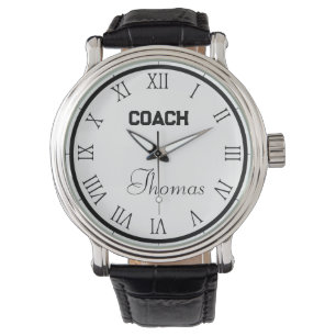 Montre Coach Nom Personnalisé Typographie Personnalisée