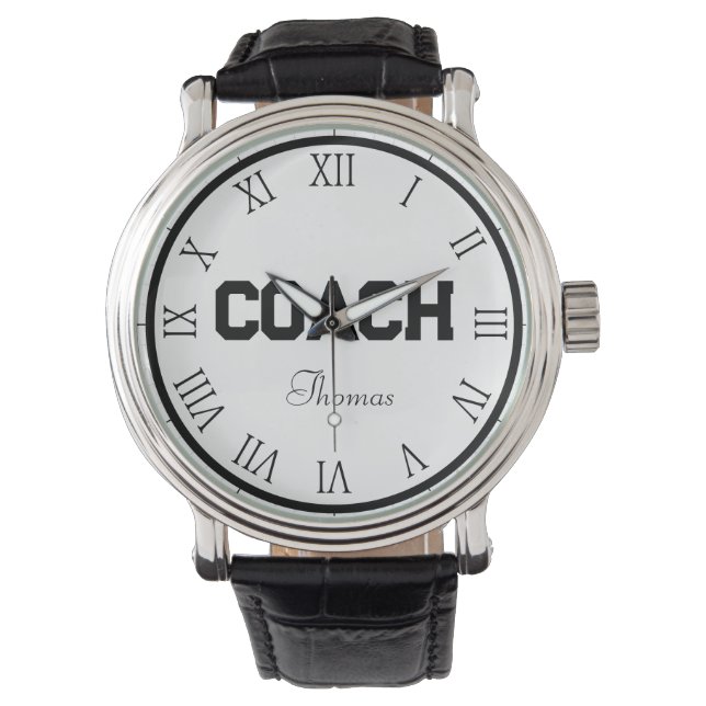 Montre Coach Nom Personnalisé Typographie Personnalisée (devant)