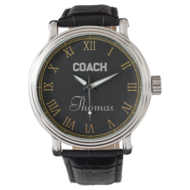 Montre Coach Nom Personnalisé Typographie Personnalisée (devant)